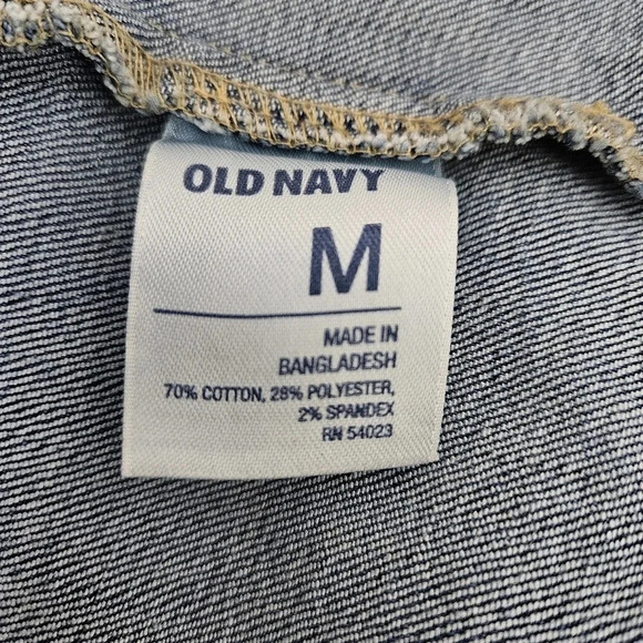 Old Navy Denim Jacket Long Sleeve Button Front Stone Wash - Picture 5 of 6